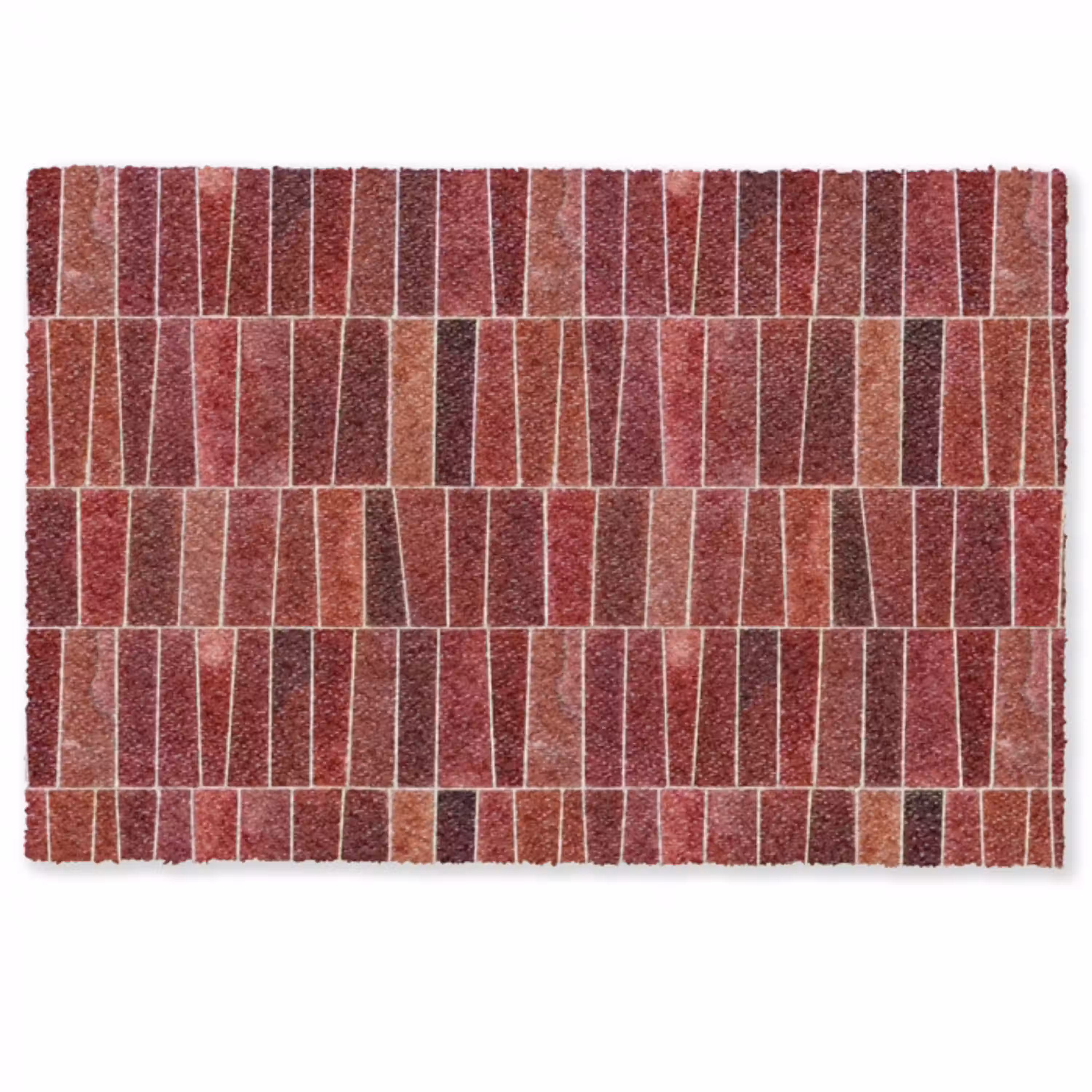 Tegels - Modern - Structuur - Dieprood Deurmat klein 898 -zkaufland3d