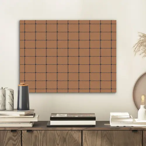 Plaid - Patroon - Vierkant - Bruin PET vilt klein 837 -sfeer1