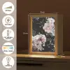 Vintage - Rozen - Romantisch - Bloemen Light Box met kabel (Tafellamp) klein -USP_NL