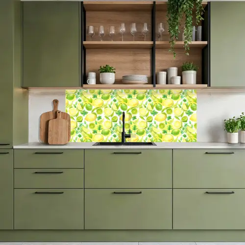 Citroen - Geel - Limoen - Groen keuken achterwand 2 middel 871 -sfeer3