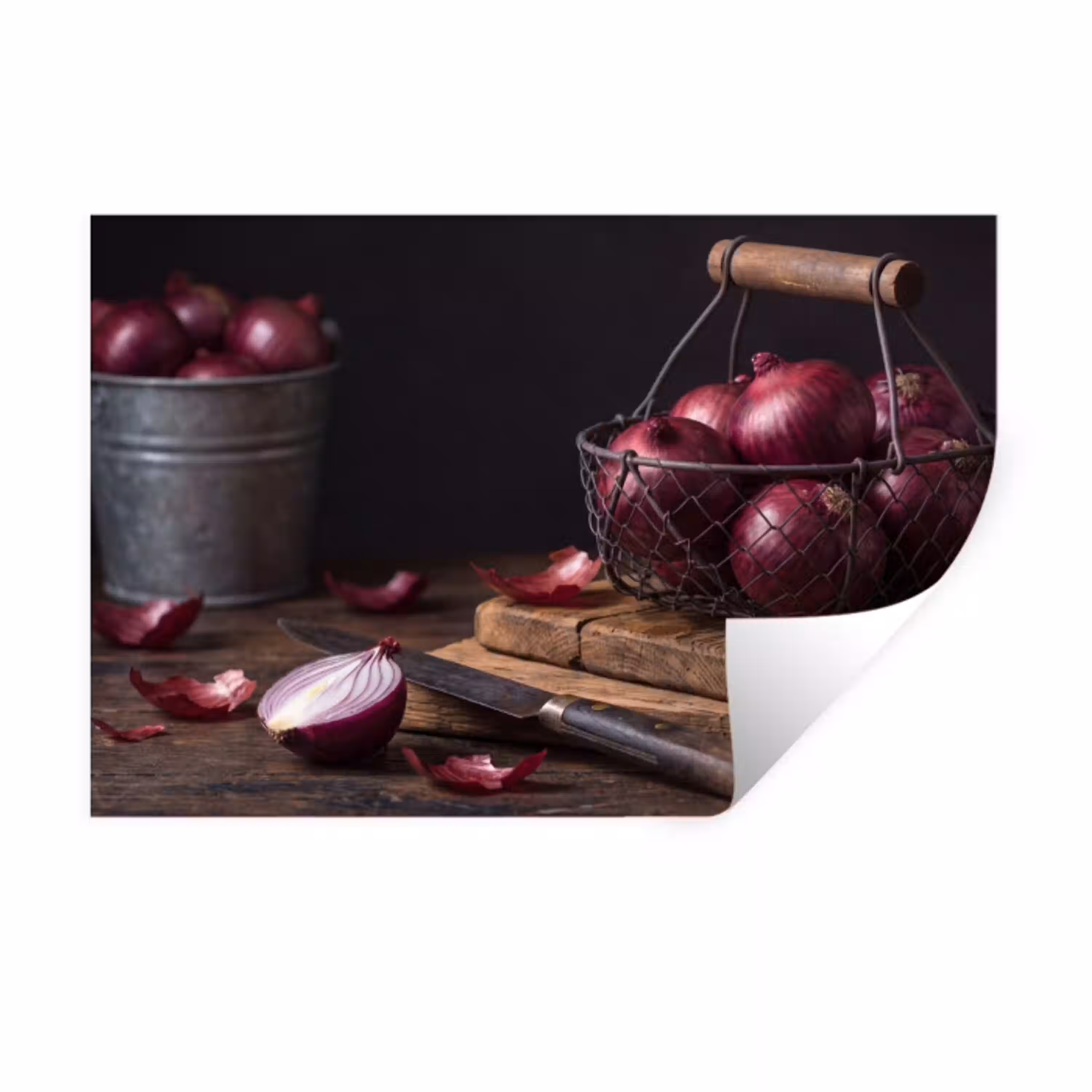 Ui - Eten - Rustiek Muursticker klein -3d