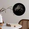 Gipskruid - Bloemetjes - Wit - Minimalistisch Wandcirkel behangsticker klein -sfeer3