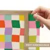 Vierkanten - Kleurrijk - Golvend Light Box met batterij (Wandlamp) middel -USP_websiteprintNL