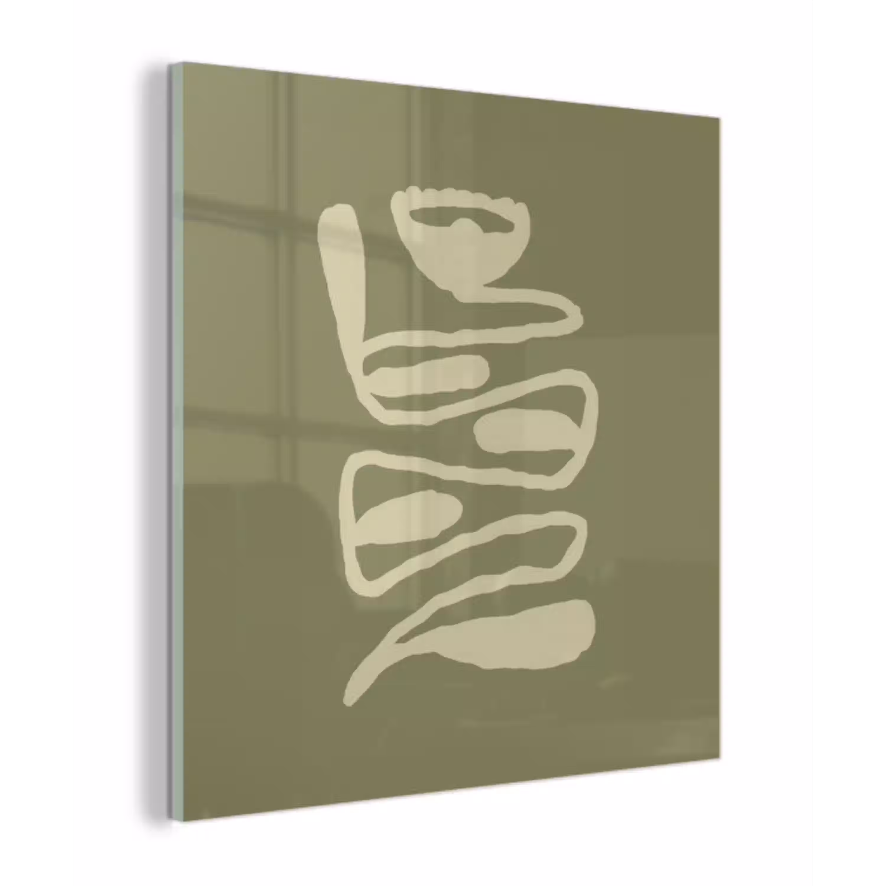 Groen - Abstracte kunst - Modern plexiglas 5mm klein -z3d