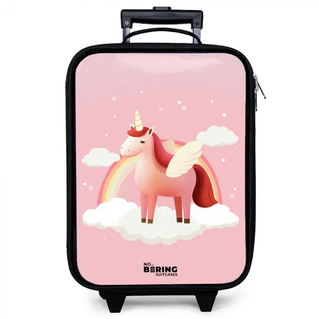 Kinderkoffer - Einhorn - Flügel - Rosa - Regenbogen