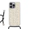 Motief - Abstract - Beige Hoesje iPhone 16 Pro Max met koord klein 804 -3d
