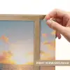 Zonsondergang - Strand - Zee - Zomer - Blauw Light Box met batterij (Wandlamp) middel -USP_websiteprintNL