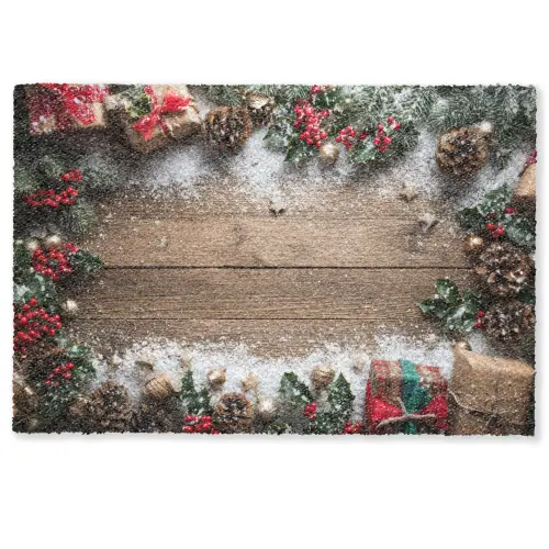 Kerstdecoratie - Geschenken - Hout - Veelkleurig Deurmat klein -zkaufland3d