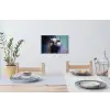Stier - Zwart - Abstract - Horens Muursticker klein -eettafel