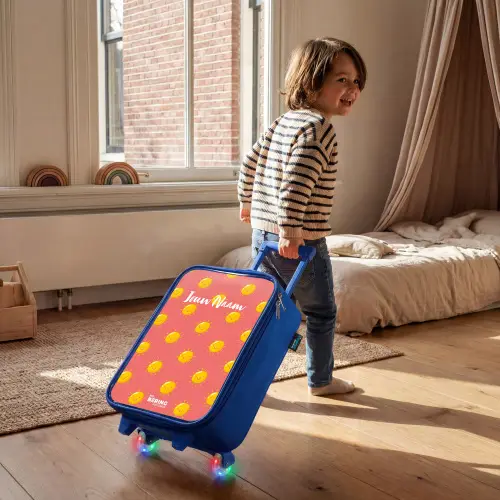 Sunny situation koraal Kinderkoffer - Blauw klein -sfeer1