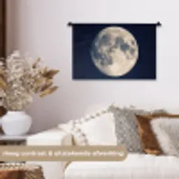 Ruimte - Maan - Kosmos Wandkleed katoen klein -sfeer1