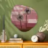 Illustratie - Bloemen - Vlakken - Abstract Wandcirkel Organisch Aluminium middel -sfeer2