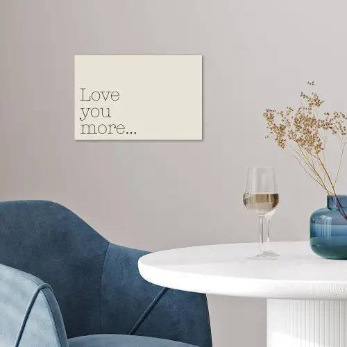 Minimalistisch - Love - Beige poster papier klein -sfeer3