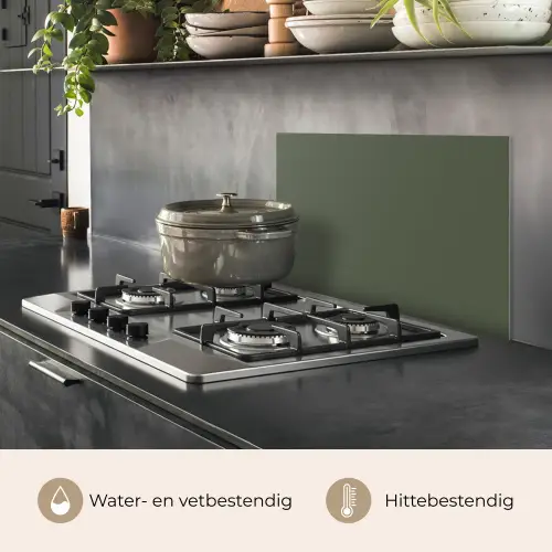 Groen - Effen kleur - Olijfgroen keuken achterwand spatscherm klein 900 -usp_NL