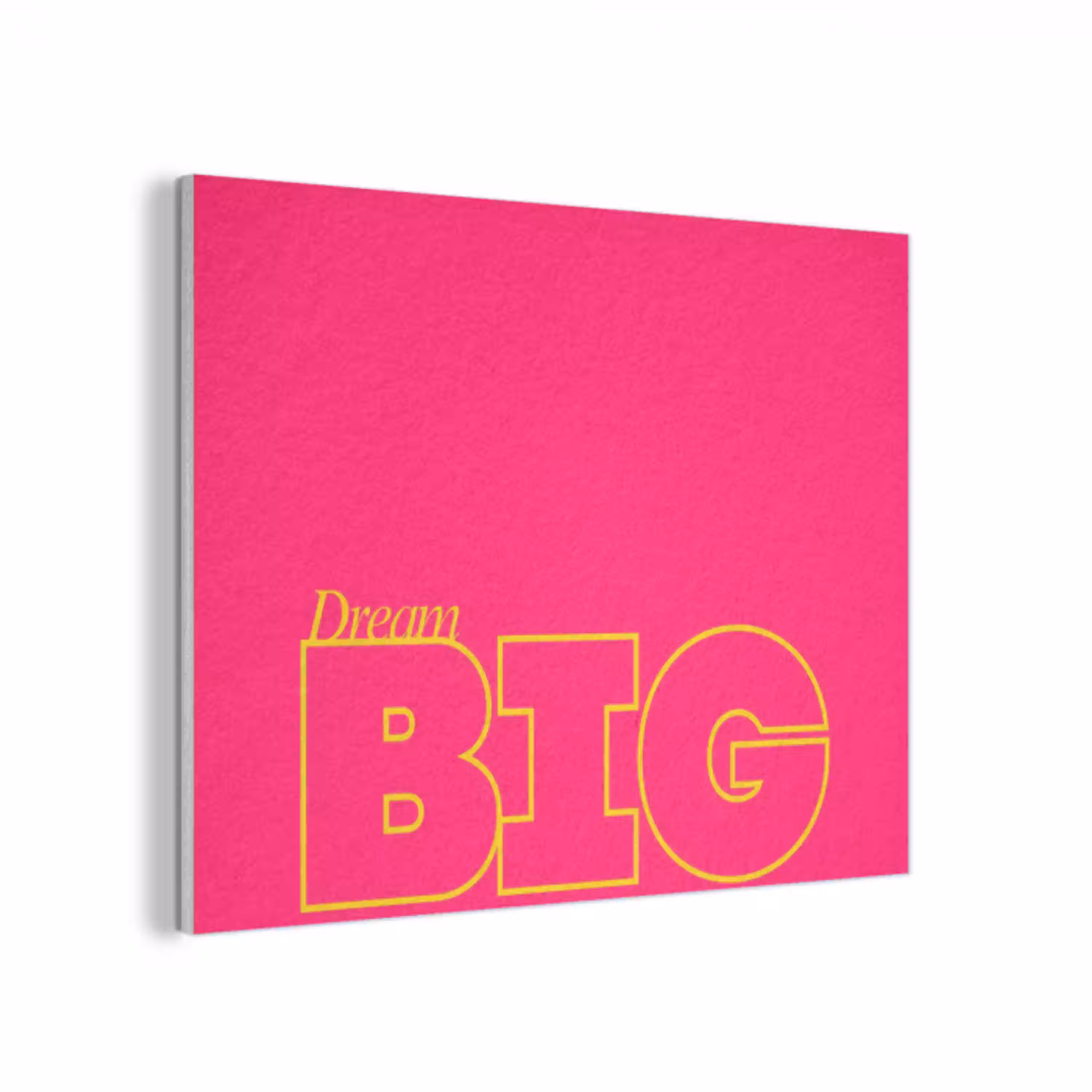 Minimalistisch - Roze - Dream big - Grafisch PET vilt klein -3d