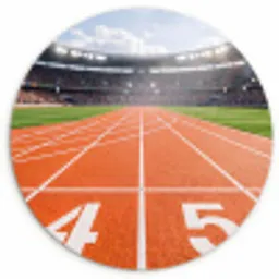 Sintelbaan - Stadion - Sport -Oranje Wandcirkel kunststof plaat 5mm dik klein -3d