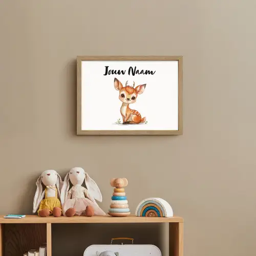 Hert - Baby - Dieren Light Box met batterij (Wandlamp kind) middel -sfeer2_kind
