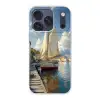 Zeilschip - Huizen - Kade - Zee Telefoonhoesje iPhone 17 Pro klein -3d