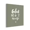 Geluk zit in 't zonnetje - Tekst - Geluk - Quotes - Zon aluminium wit klein -3d