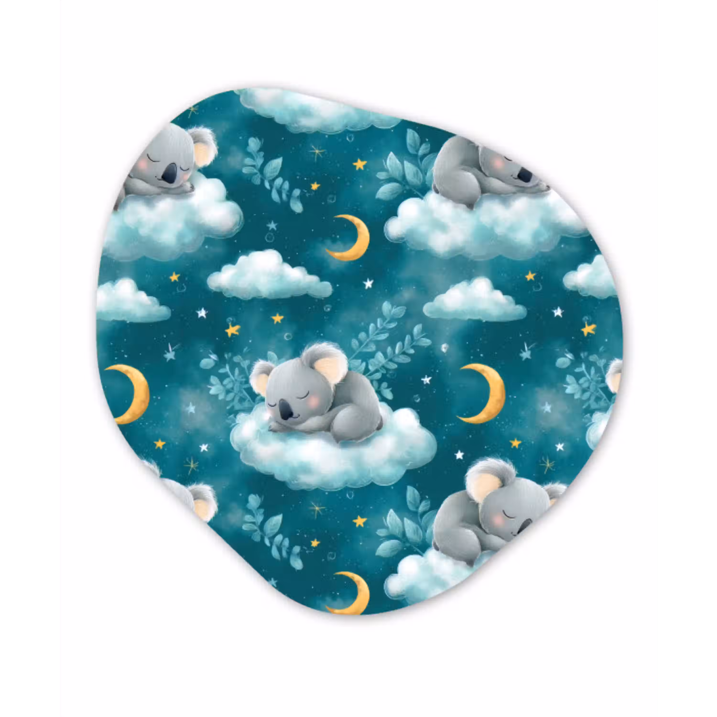Koala's - Betoverend - Blauw Wandcirkel Organisch Forex 3mm klein 629 -3d