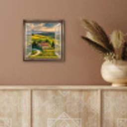 Doorkijk - Toscane - Uitzicht - Landschap - Zomer aluminium wit klein -sfeer4