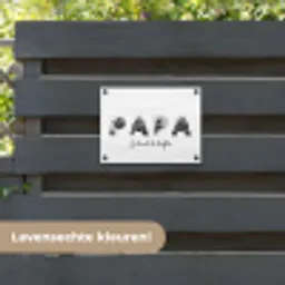 Papa - Lettercollage tuinposter los doek klein -sfeer3