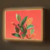 Bladeren - Nerven - Oranje - Structuur Light Box met batterij (Wandlamp) middel -z3d_website