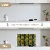 Illustratie - Patroon - Ananas keuken achterwand spatscherm klein 900 -voor_na_NL