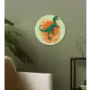 Dinosaurus - Groen - Planten - Cirkel Wandcirkel kunststof plaat 5mm dik klein -sfeer3