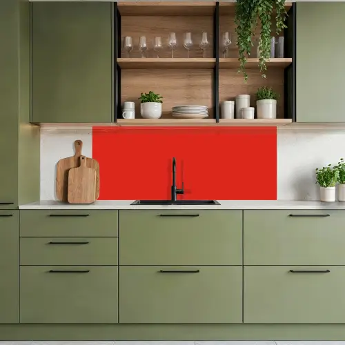 Rood - Kleur - Effen keuken achterwand 2 middel 871 -sfeer3