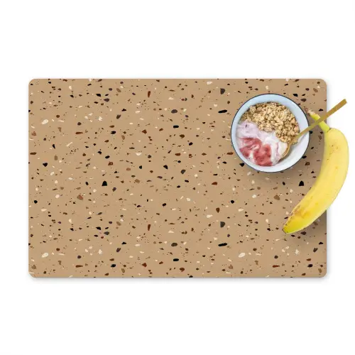 Terrazzo - Patroon - Beige Placemat vinyl groot 368 -zzzproduct_Kitchenyeah-website