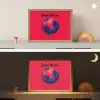 Rood - Voetbal - Abstract - Verfspatten Light Box met batterij (Wandlamp kind) middel -sfeer3_kind
