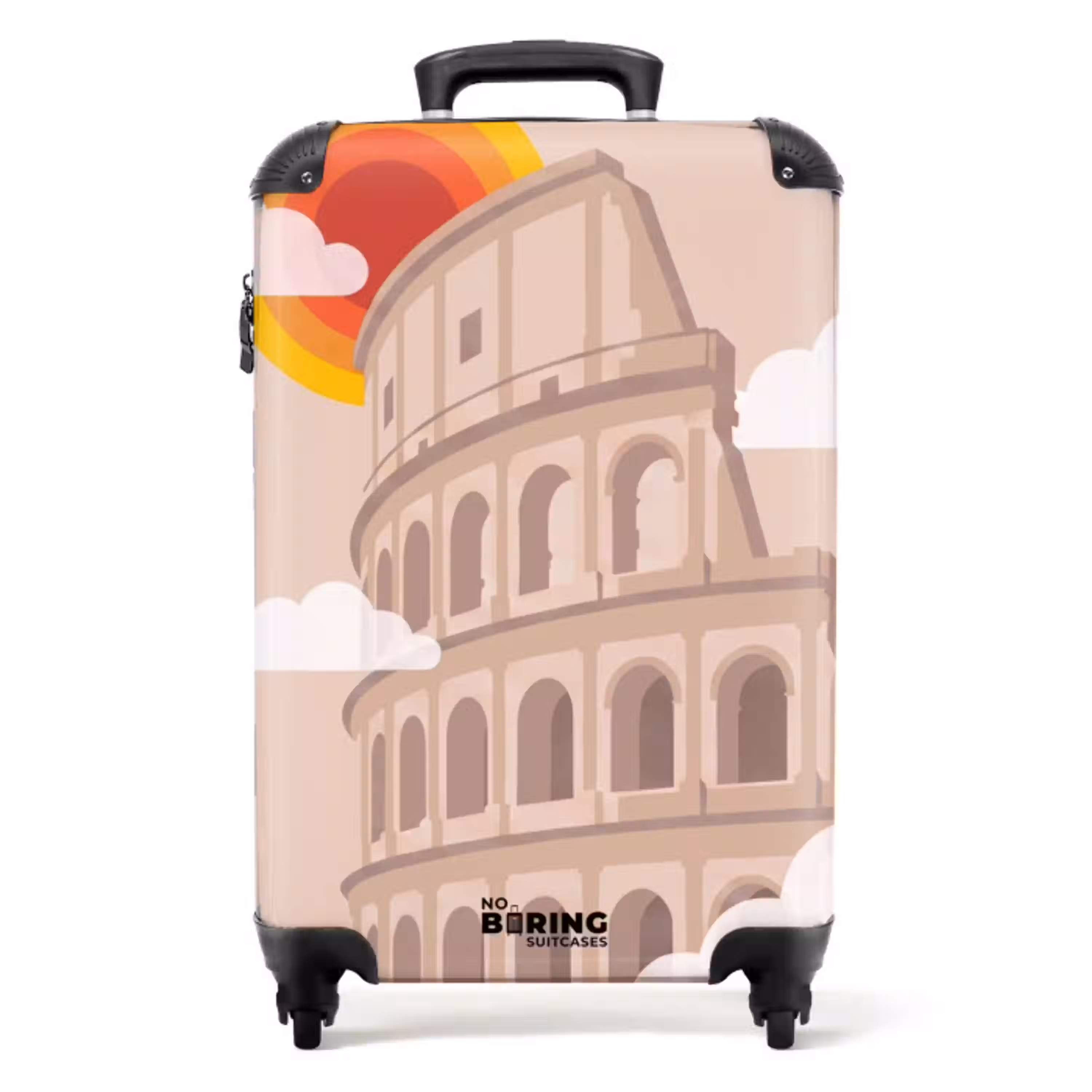 Colosseum - Zonsopgang - Rome - Architectuur - Beige NBS - Handbagage koffer - Volwassenen Unisex middel -productfoto_recht