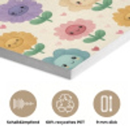 Bloemen - Hartjes - Kleurrijk PET vilt klein 837 -closeup_DE