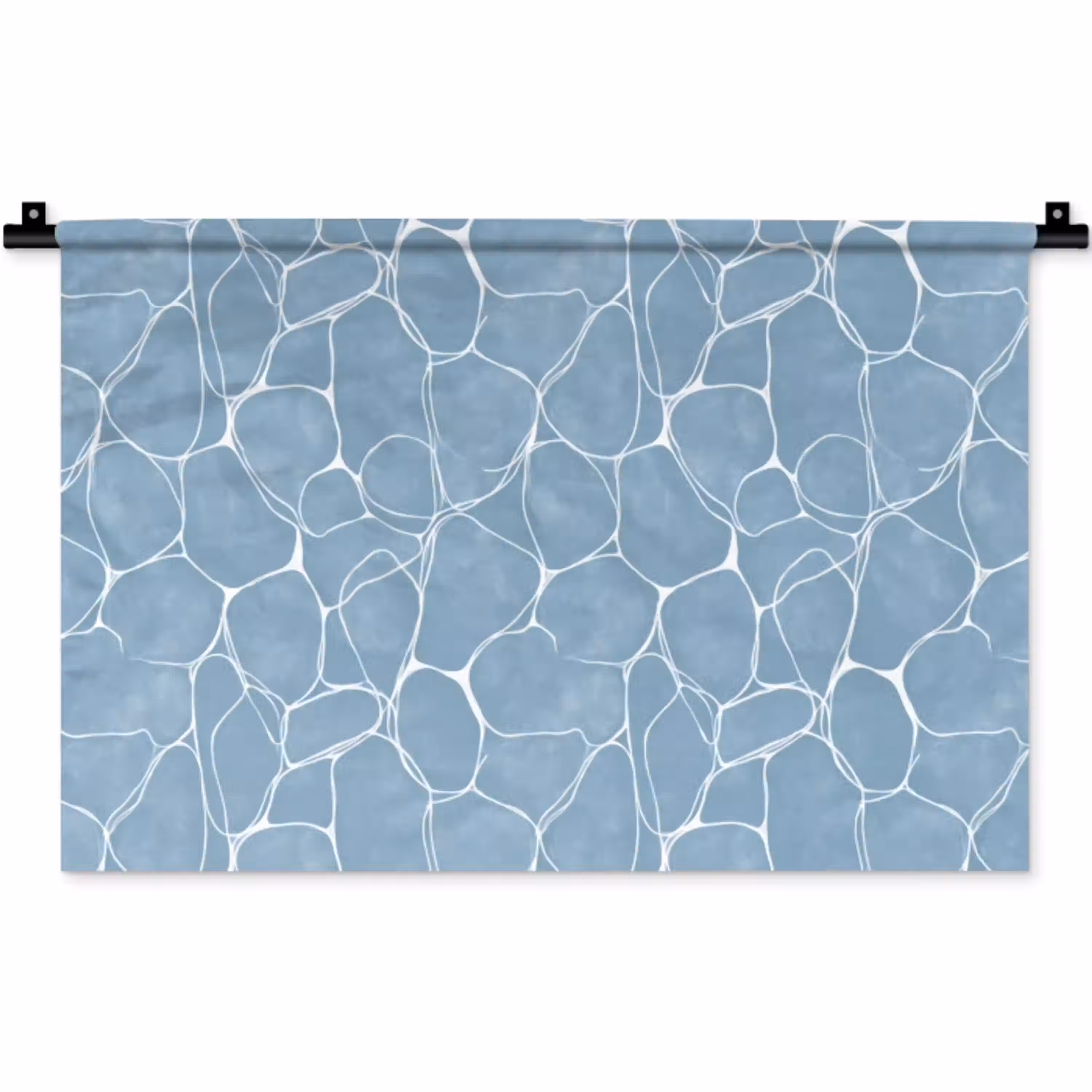 Organisch - Patroon - Blauw Wandkleed katoen klein 269 -zz3d