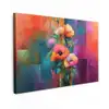 Geometrische kleurvlaken - Modern - Fantasiebloemen canvas 2cm klein -z3d