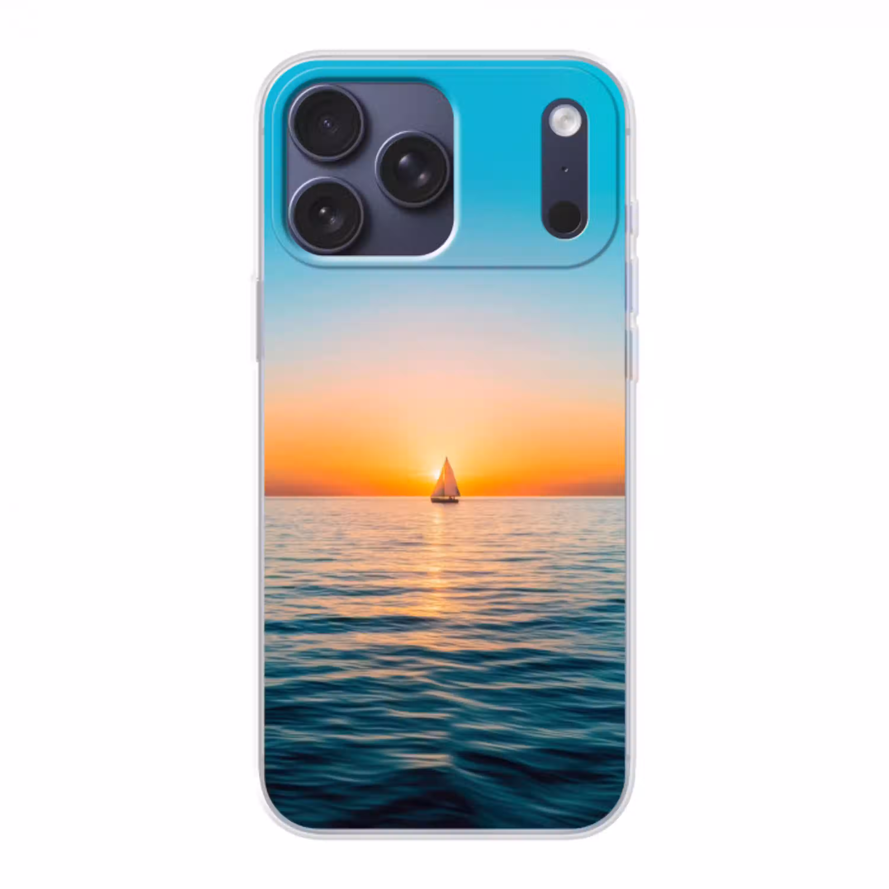 Zee - Zeilboot - Zonsondergang Telefoonhoesje iPhone 17 Pro Max klein -3d