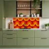 Design - Retro - Rood - Abstract keuken achterwand 2 middel 871 -sfeer3