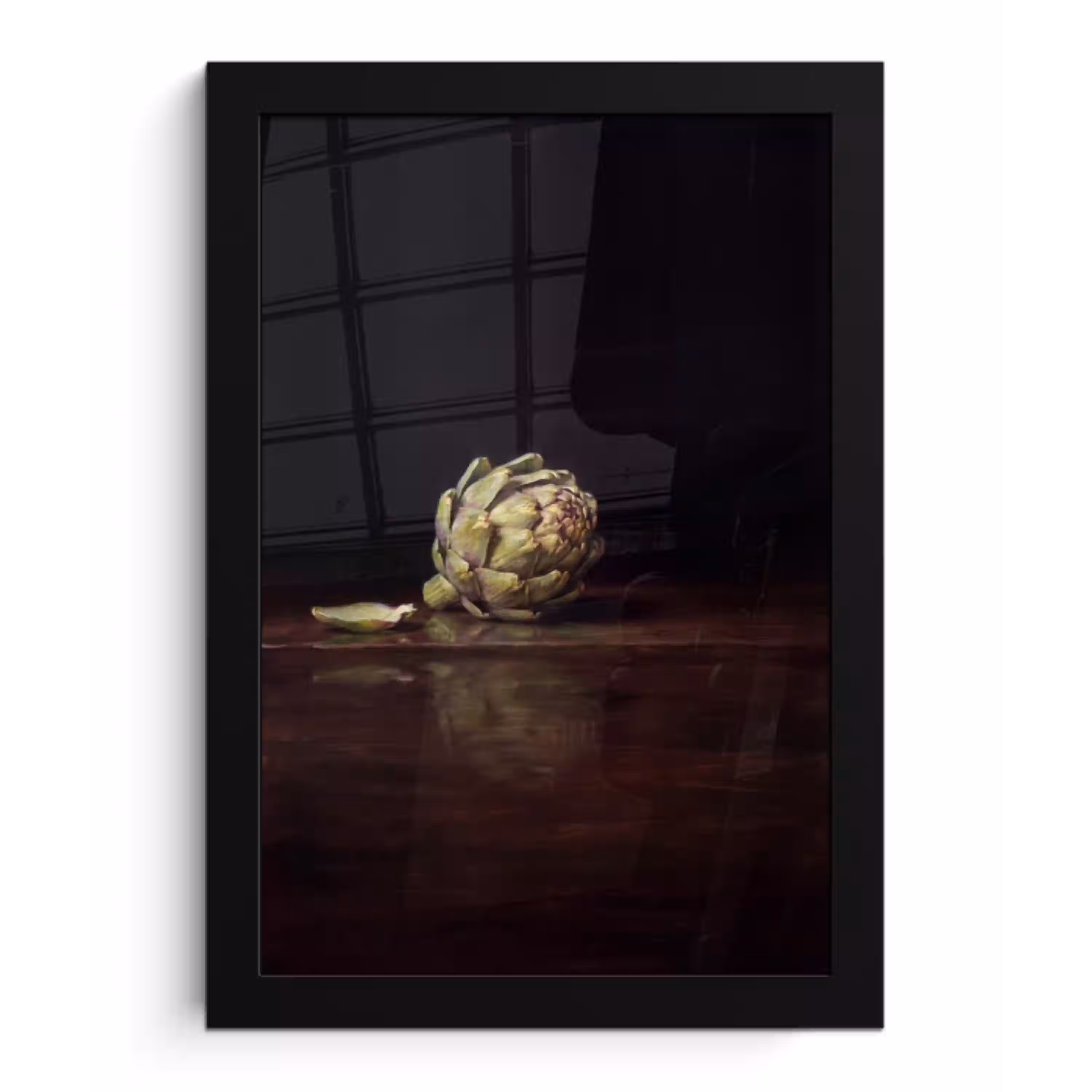 Artichok - Eten - Klassiek fotolijst zwart zonder passe partout klein -3d