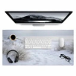 Duinen - Sneeuw - Strand - Winter - Serene Muismat XXL klein -3d