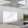Marmer - Grijs - Wit - Marmerstructuur keuken achterwand spatscherm klein -3d_schuin
