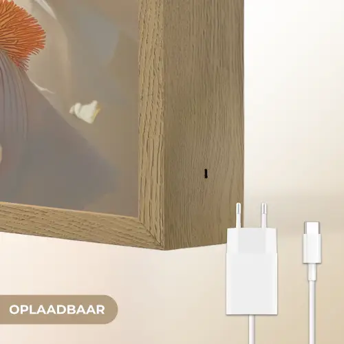 Close up - Oranje - Iris Light Box met batterij (Wandlamp) middel -USP_websiteoplaadbaarNL