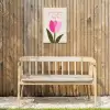 Tulp - Roze - Valentijn - Bloem Tuinposter op houten frame 2 cm dik klein -sfeer4