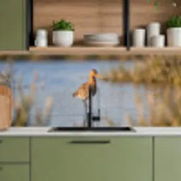 Vogel - Steltloper - Water - Natuur keuken achterwand 2 middel -sfeer3