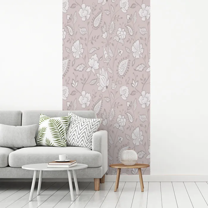 Bloemen - Getekend - Lavendel fotobehang vinyl groot 64 -woonkamer
