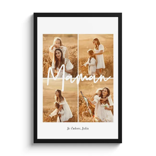 Affiche encadrée - Maman collage