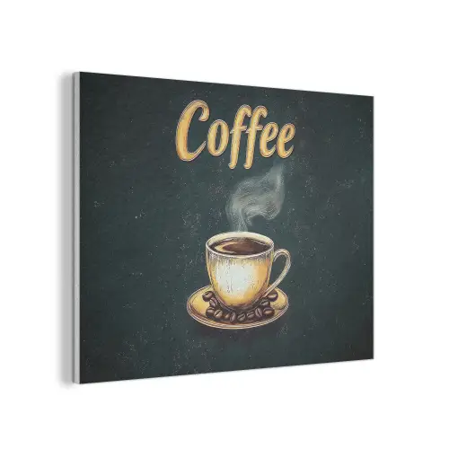 Koffie - Schotel - Koffiebonen - Retro PET vilt klein -3d