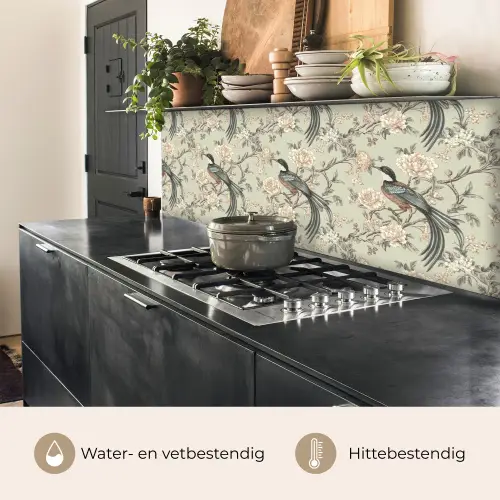 Bloem - Vogel - Kleurrijk keuken achterwand 2 middel 871 -usp_NL