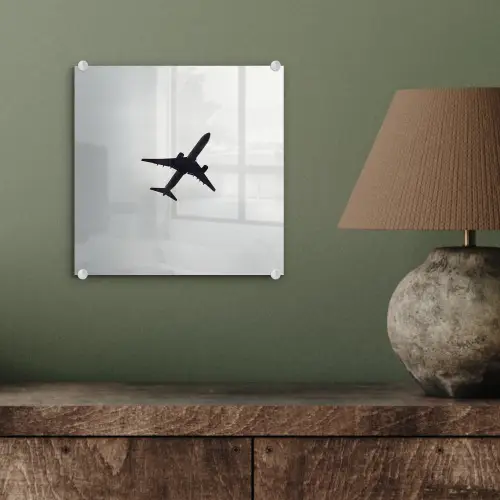 Minimalistisch - Silhouet - Zwart - Vliegtuig plexiglas 5mm klein -sfeer3