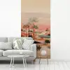 Roze landschap - Palmen - Water fotobehang vinyl groot -woonkamer